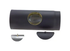 Rauchrohr Stahl Doppelwandig 500 Mm Ø 150 Mm Schwarz Mit Prüföffnung -Brunner Grillen Geschaft 5629 1