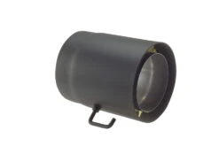 Rauchrohr Stahl Doppelwandig 250 Mm Ø 150 Mm Schwarz Mit Drosselklappe