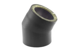 Rauchrohrbogen Stahl 30° Doppelwandig Ø 150 Mm Schwarz -Brunner Grillen Geschaft 5633 1