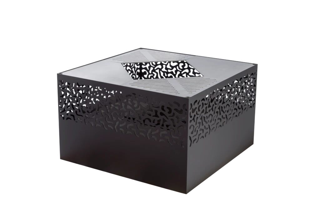 Feuerkorb Mit Grillplatte Feu Du Jardin CUBE 500 Inkl. Grillrost, Schwarz 4 Feuerkorb Mit Grillplatte Feu Du Jardin CUBE 500 Inkl. Grillrost, Schwarz – Bild 2