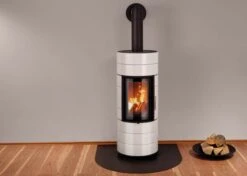 Kaminofen Leda COLONA Lite Weiß Emailliert, 6 KW -Brunner Grillen Geschaft 6655 1