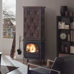 Kaminofen Leda ANTIGUA H Schwarz, 9 KW -Brunner Grillen Geschaft 6658 1