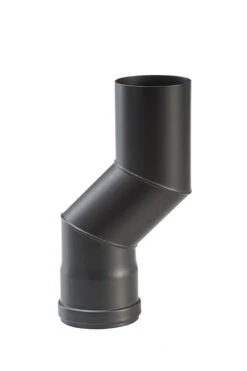 Versatzbogen Pelletrohr Stahl 60 Mm Ø 80 Mm Schwarz