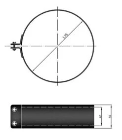 Rohrschelle Für Rauchrohr Stahl Schwarz Mit Dichtung -Brunner Grillen Geschaft 6766 1