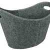 Holzkorb Aus Filz Lienbacher, Grau