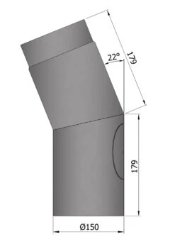 Rauchrohrbogen 22° Ø 150 Mm Schwarz Mit Tür -Brunner Grillen Geschaft 6de5a55ed5325e33e74b179e094a6c7f