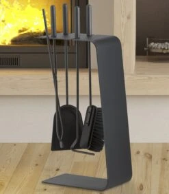 Kaminbesteck Stahl Graphitgrau Heibi, 4-teilig -Brunner Grillen Geschaft 7070 1