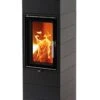 Kaminofen Leda CORNA Schwarz, 4 KW -Brunner Grillen Geschaft 7839 0
