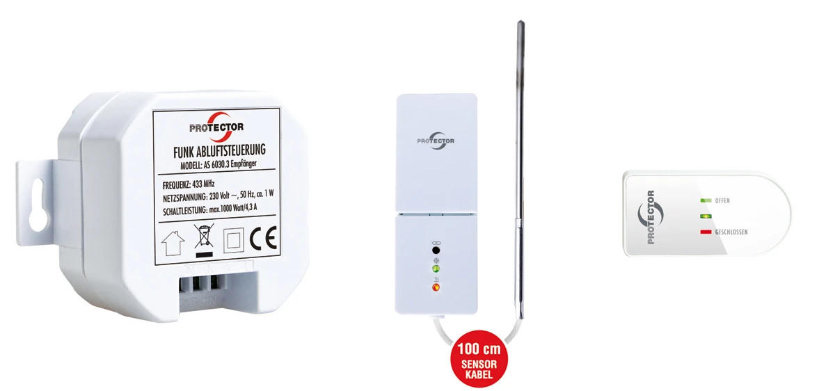 Funk-Fensterkontaktschalter AS-6030-3 - Einbauvariante 3 Funk-Fensterkontaktschalter AS-6030-3 - Einbauvariante