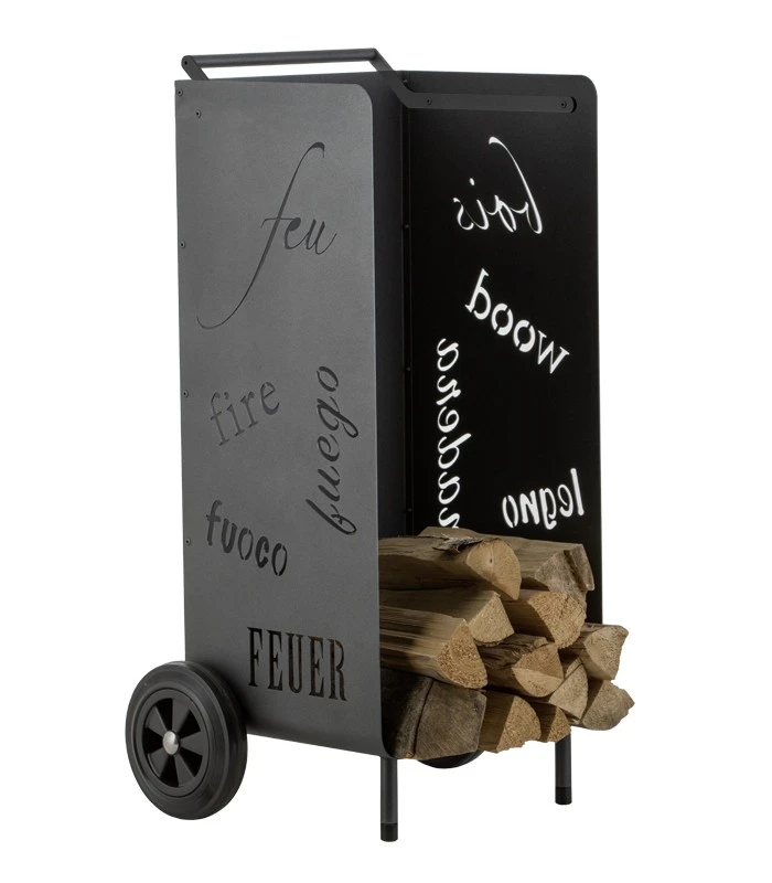 Kaminholzwagen Stahl Mit Schriftzug Heibi, Graphitgrau 4 Kaminholzwagen Stahl Mit Schriftzug Heibi, Graphitgrau – Bild 2