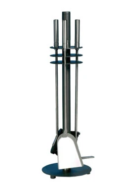 Kaminbesteck Lienbacher Aus Stahl, 3- Teilig, Anthrazit Beschichtet, Ø 20 X 65 Cm