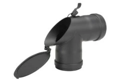 T-Stück Pellet-Ofenrohr 90° Schwarz Mit 45° Prüföffnung, Muffe-Muffe -Brunner Grillen Geschaft 96b807cb7ded0792fb221afa56447853