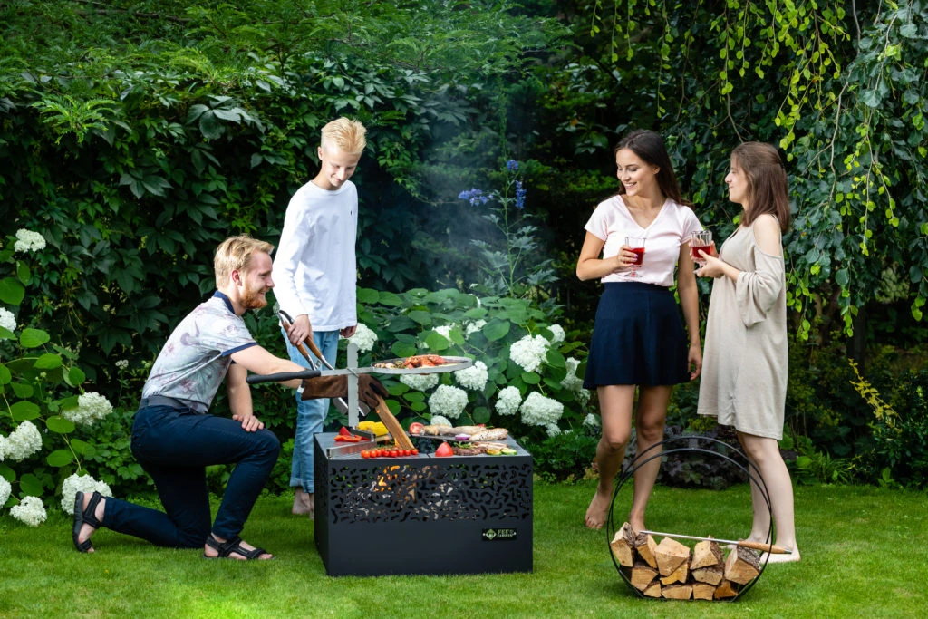 Feuerkorb Mit Grillplatte Feu Du Jardin CUBE 500 Inkl. Grillrost, Schwarz 6 Feuerkorb Mit Grillplatte Feu Du Jardin CUBE 500 Inkl. Grillrost, Schwarz – Bild 4