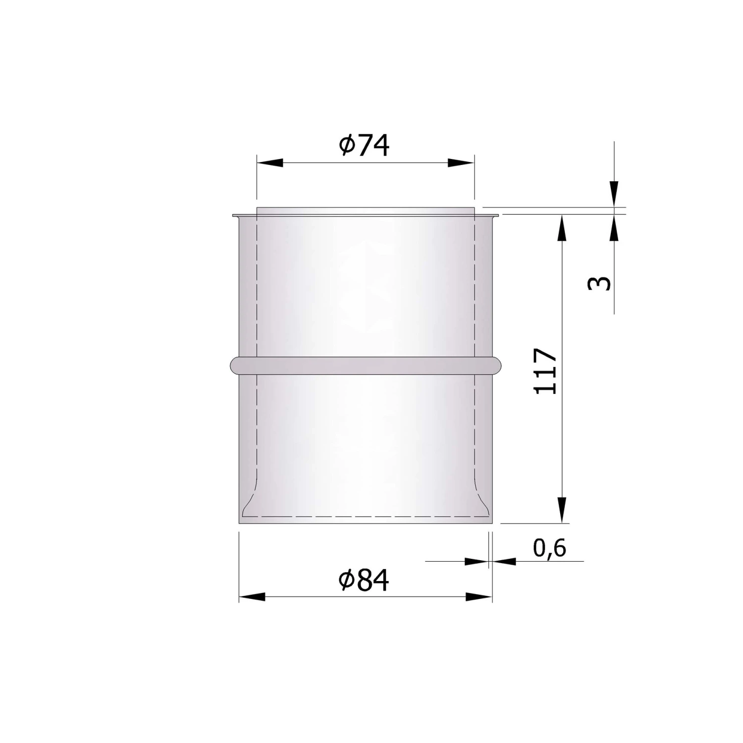Doppelwandfutter Pellet-Ofenrohr 120 Mm Lang Unlackiert 4 Doppelwandfutter Pellet-Ofenrohr 120 Mm Lang Unlackiert – Bild 2