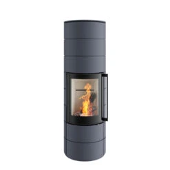 Kaminofen Spartherm AMBIENTE A4 H2O, 8 KW -Brunner Grillen Geschaft ambiente a4 h2o graublau feuer