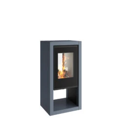 Kaminofen Spartherm AMBIENTE A8, 5,9 KW -Brunner Grillen Geschaft ambiente a8 graublau feuer