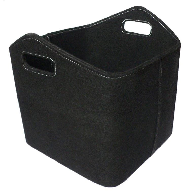 Holzkorb Aus Filz Eckig Lienbacher, Schwarz 4 Holzkorb Aus Filz Eckig Lienbacher, Schwarz – Bild 2