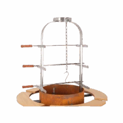 MOESTA-BBQ Bandit FirePlace Set Inkl. Ablagebrett Bambus Und Asado Grill -Brunner Grillen Geschaft bandit asado grill detail1 freigestellt ohne logo web