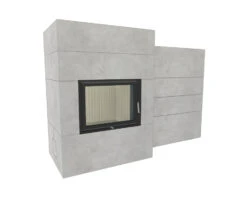 Grundofen Brunner BSG 01 Modul Speicher Stein Nebenstehend, Niedrig -Brunner Grillen Geschaft bsg01 seitlich 04cn2ftmluabnao