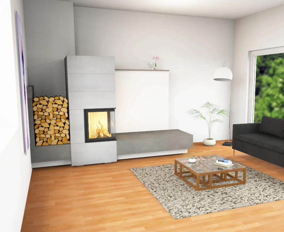 Kaminbausatz Brunner Systemkamin BSK 01 Eck Kamin Drehtür, 10 KW 19 Kaminbausatz Brunner Systemkamin BSK 01 Eck Kamin Drehtür, 10 KW – Bild 17