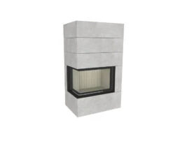 Kaminbausatz Brunner Systemkamin BSK 03 Eck Kamin Rechts Schiebetür, 12 KW