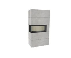 Kaminbausatz Brunner BSK 07 Architektur Kamin Eck Links Schiebetür Hoch, 10 KW