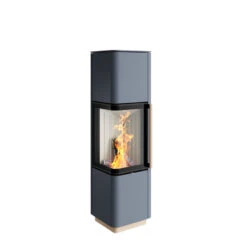 Kaminofen Spartherm CUBO L STYLE, 5,9 KW -Brunner Grillen Geschaft cubo l style graublau feuer
