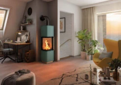Kaminofen Spartherm CUBO L STYLE, 5,9 KW -Brunner Grillen Geschaft cubo l style tuerkis