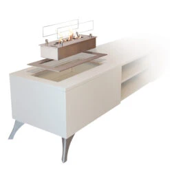 Einbauprofil L Mit Bio Ethanol Brenner Silber Xaralyn -Brunner Grillen Geschaft d91569eebd385b24127f10c83f11ff29