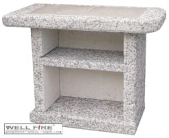 Beistelltisch Für Grillkamin TOSCANA Grau-weiß -Brunner Grillen Geschaft ec6d8df3768f2f7276b5f93c07690786