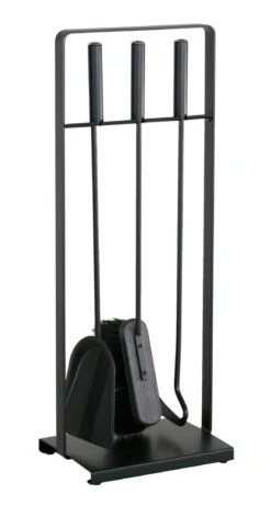Kaminbesteck Heibi Aus Stahl, 3- Teilig, Schwarz
