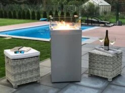 Terrassenkamin Gas Firestar Ambiente, Edelstahl -Brunner Grillen Geschaft firestar ambiente medium edelstahl 7 1lhiuhybfan6jt