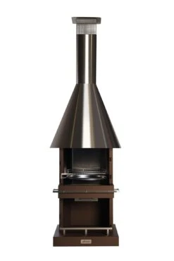 Grillkamin Edelstahl Firestar CUBE DESIGN -Brunner Grillen Geschaft firestar cube braun frontaljas 0387 1