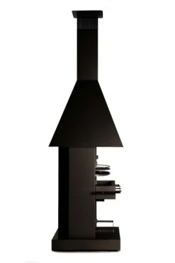 Grillkamin Edelstahl Firestar CUBE CLASSIC -Brunner Grillen Geschaft firestar cube schwarz seitlichjas 0330