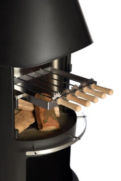 Grillspieß Edelstahl Mit Aufhängung Für Firestar Grillkamin -Brunner Grillen Geschaft firestar zubehoer grillspiesse 2