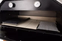 Der Merklinger 1200 Holzofen Standard -Brunner Grillen Geschaft merklinger holzbackofen grill pizzaofen brotbackofen 1200 vorne tuere auf zoom 5 jpg