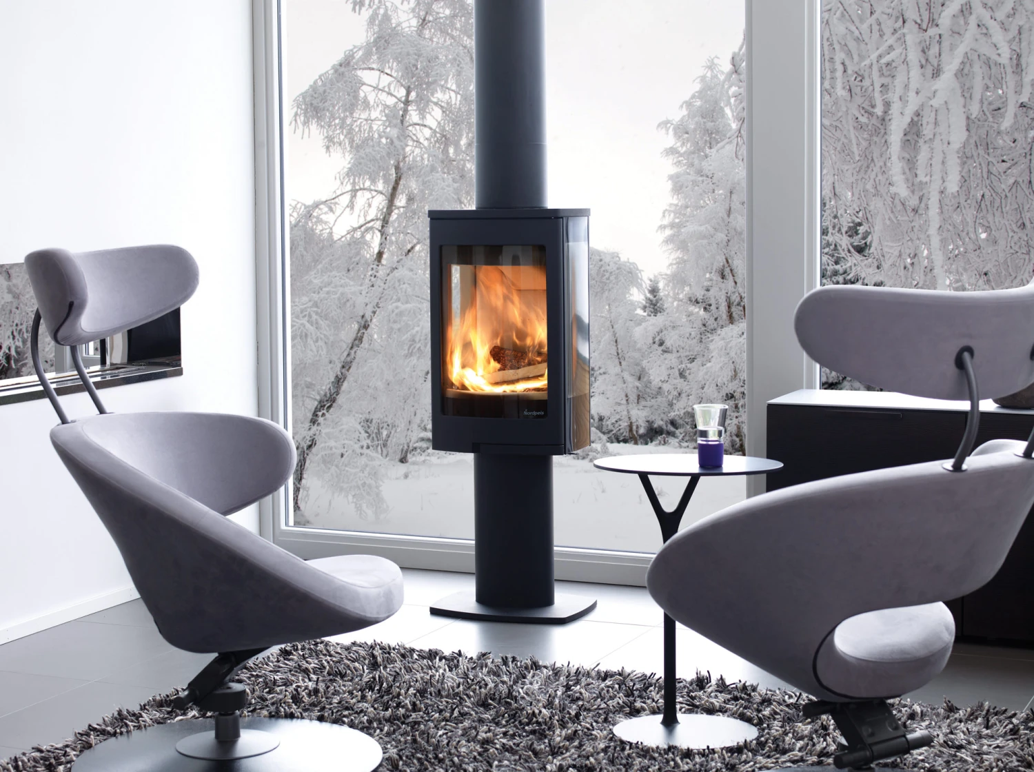 Kaminofen Nordpeis DUO 1 Schwarz, 5 KW 8 Kaminofen Nordpeis DUO 1 Schwarz, 5 KW – Bild 6