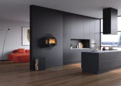 Kaminofen Nordpeis ME Wand 5,8 KW Schwarz -Brunner Grillen Geschaft nordpeis kaminofen me wand mit seitenglas hitzenschutz vorlegeglasplatte ambiente 009gbceltyqmzfa