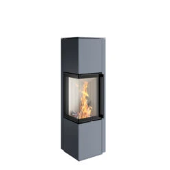 Kaminofen Spartherm PIKO L, 5,9 KW -Brunner Grillen Geschaft piko l graublau feuer