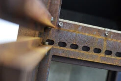 Terrassenkamin Cortenstahl RB73 QUERCUS -Brunner Grillen Geschaft quercus detail 05