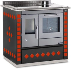 Holzherd Greithwald Tyrola TRC 85, 8 KW -Brunner Grillen Geschaft tr c85 anthrazit rot